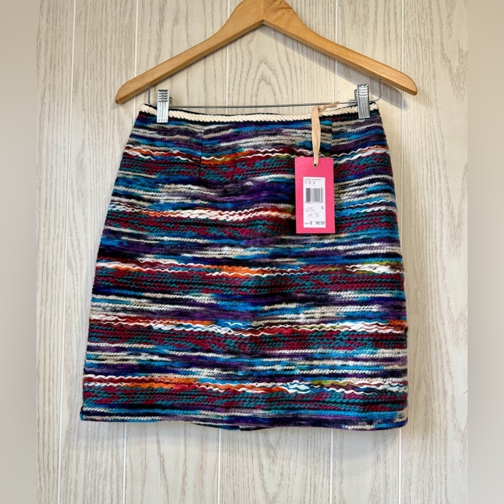 Chelsea & Violet Multicolor Yarn Skirt NWT S